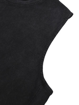 Snow Washed Raw-Hem Tank Top