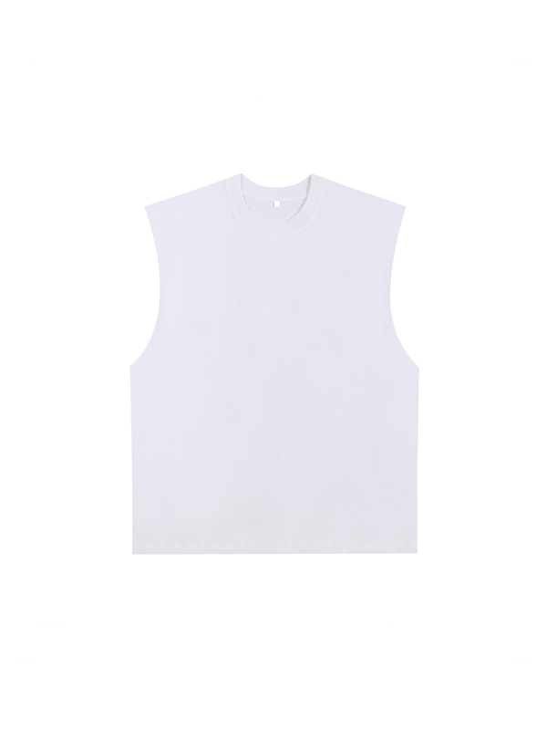 Raw Edge Cotton Tank Top