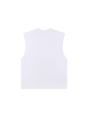 Raw Edge Cotton Tank Top