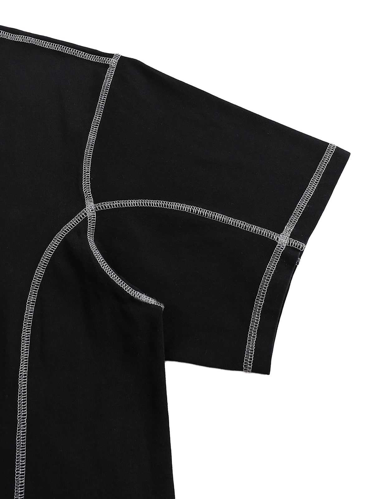 Streetwear Contrast-Stitched Cotton T-Shirt