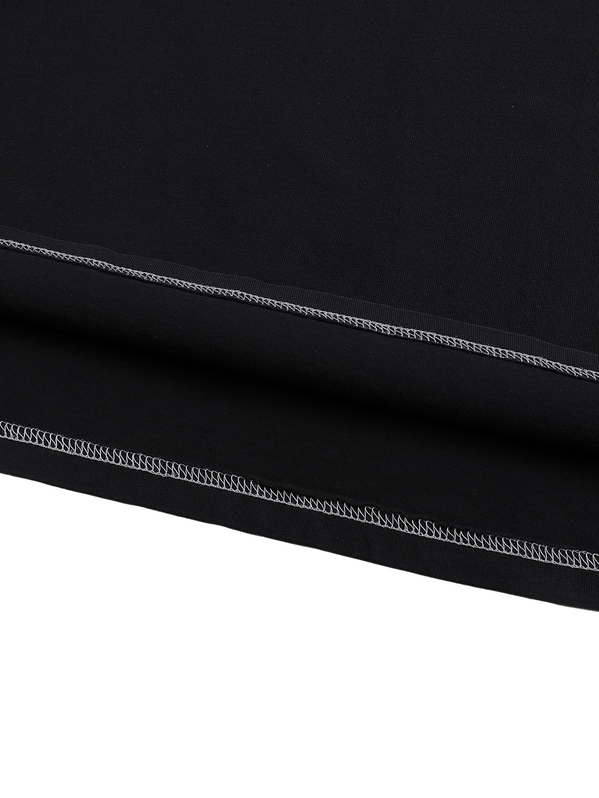Streetwear Contrast-Stitched Cotton T-Shirt