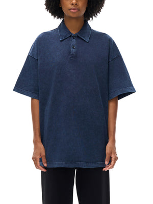 Heavyweight Snow-Washed Polo T-Shirt