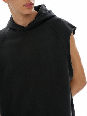 Snow Washed Sleeveless Hoodie