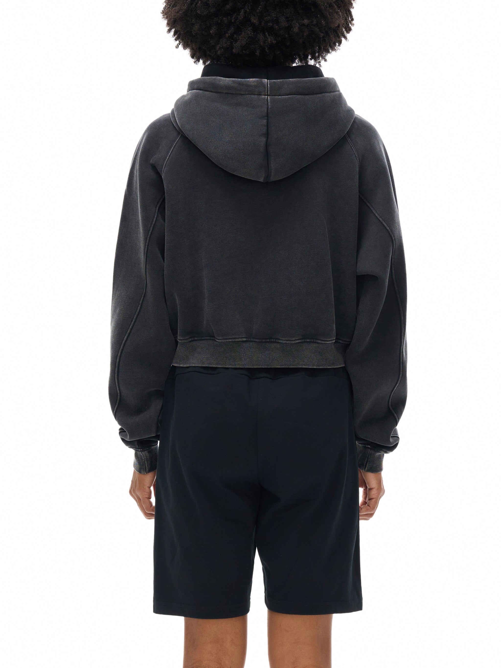 Snow Washed Cropped Hoodie