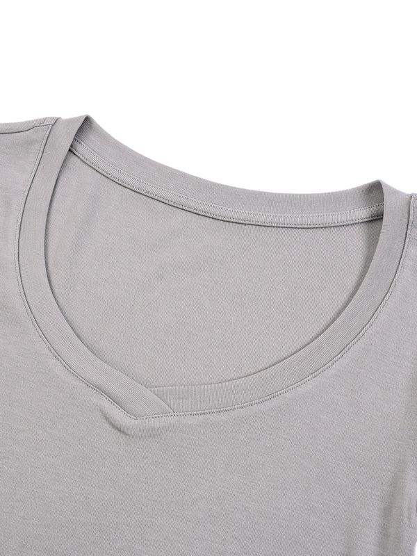 Essential V-Neck Bodycon T-Shirt