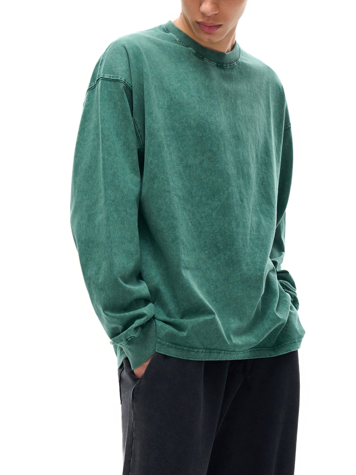 Acid Wash Oversize Long Sleeve T-Shirt