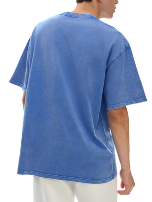 Snow Washed Oversized Cotton T-Shirt