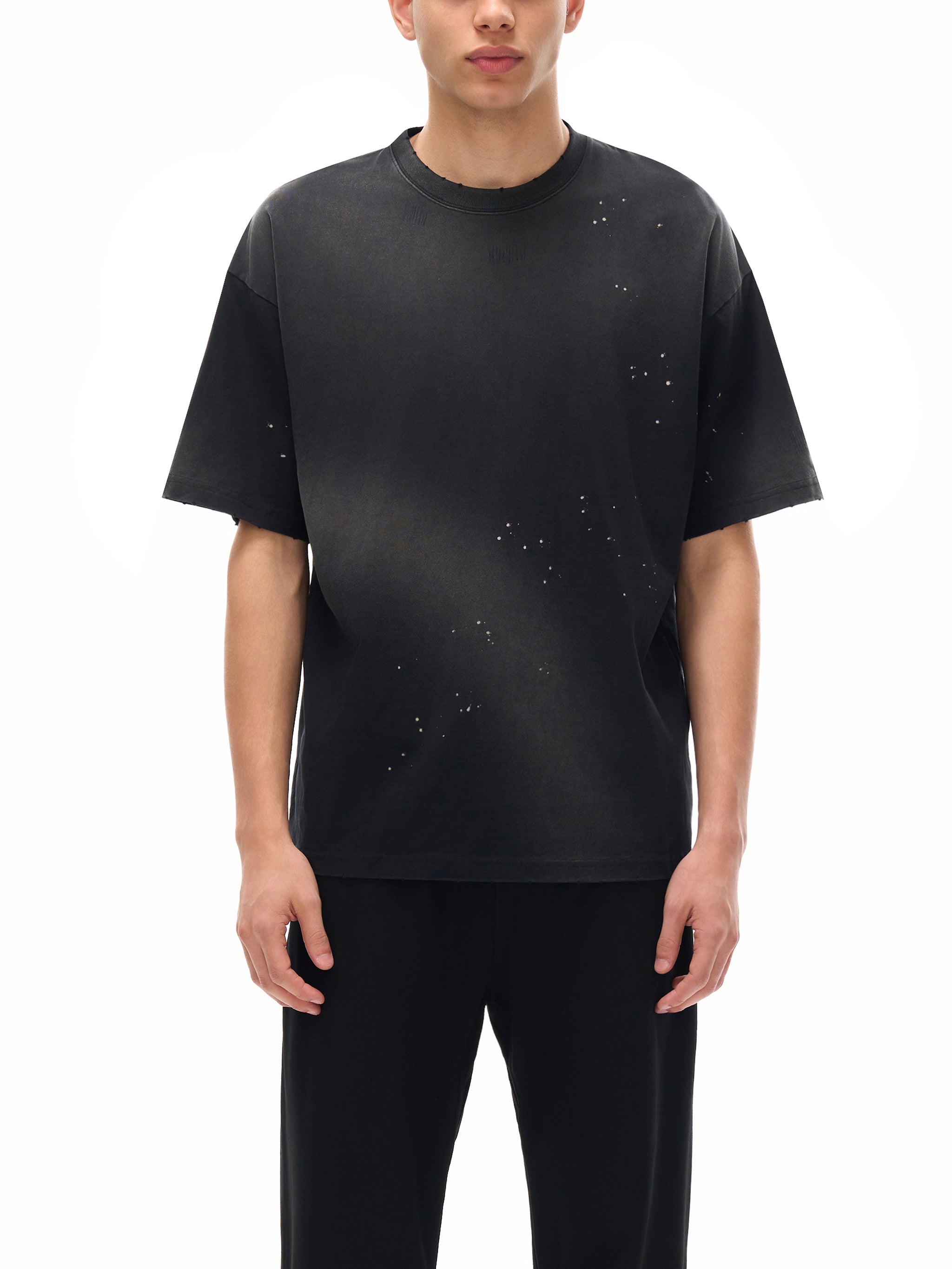 Hand-Frayed Sunfade Paint Splatter T-Shirt
