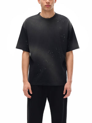 Hand-Frayed Sunfade Paint Splatter T-Shirt