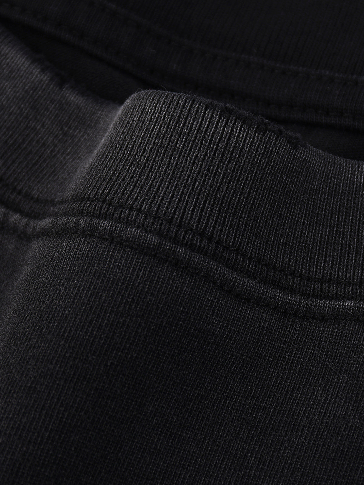 Snow Wash Raw Edge Cotton T-Shirt