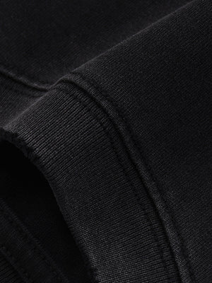 Snow Wash Raw Edge Cotton T-Shirt