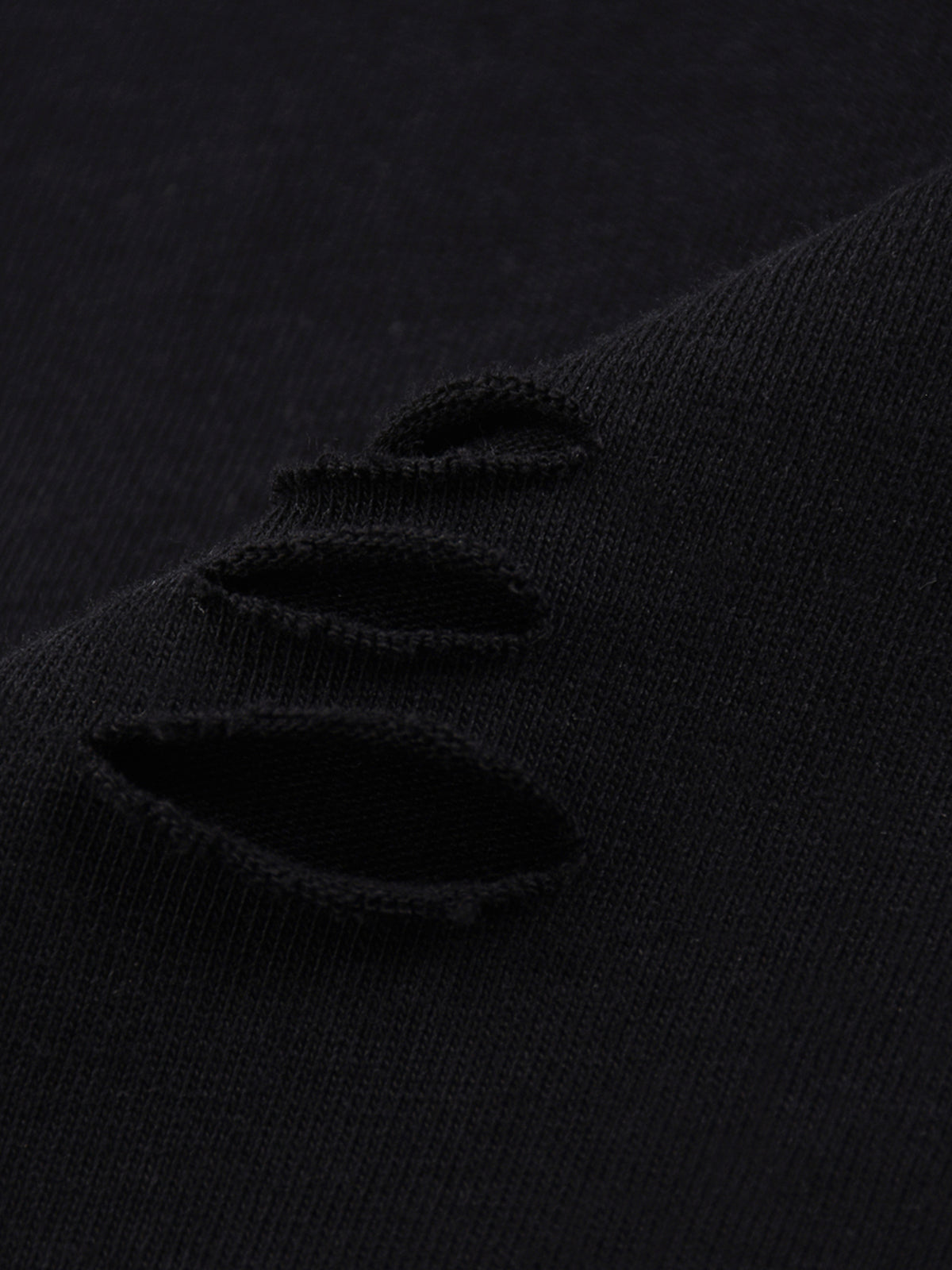 Snow Wash Raw Edge Cotton T-Shirt