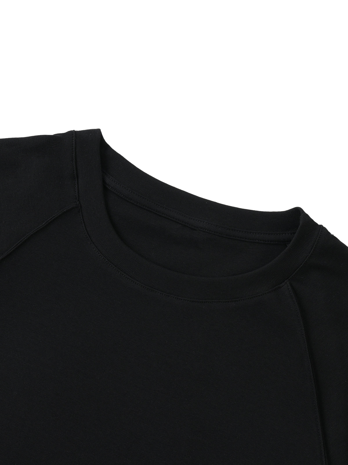 Solid Color Raglan Sleeve Crop Top