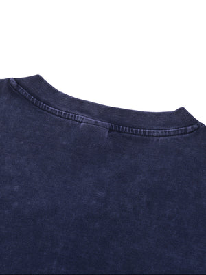 Snow Washed V-Neck Cotton T-Shirt