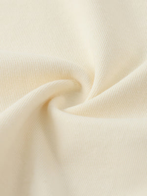 Off-Shoulder Rolled Hem Cotton T-Shirt