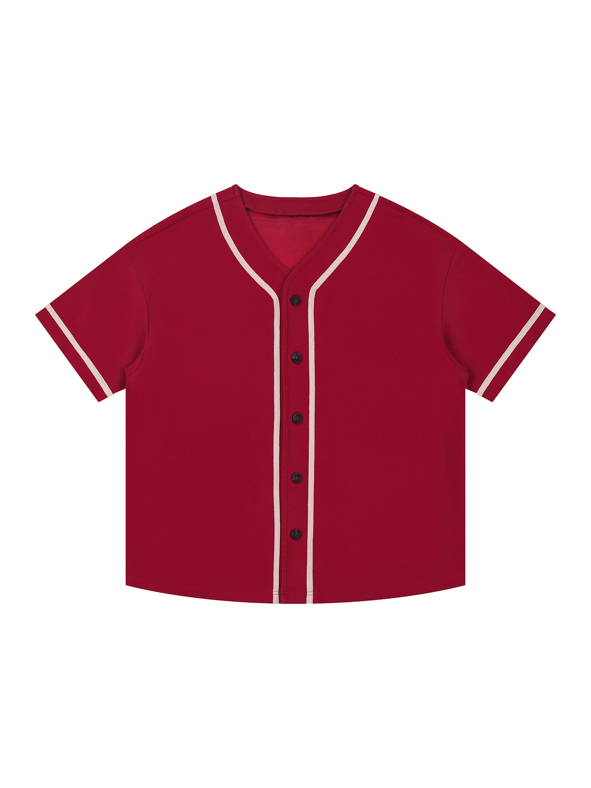 Contrast Piped Button-Up Jersey