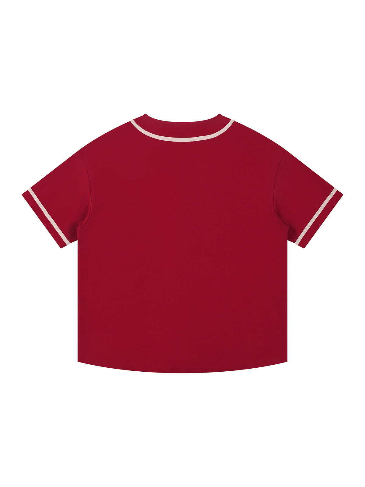 Contrast Piped Button-Up Jersey
