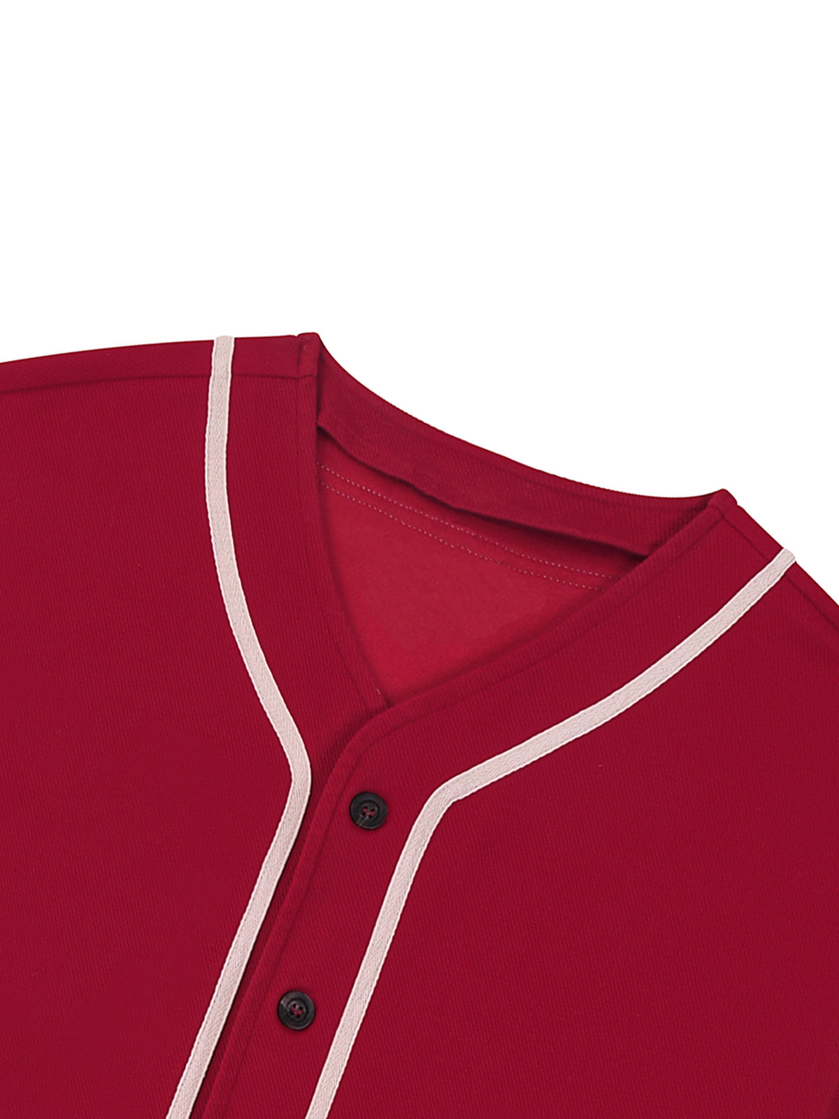 Contrast Piped Button-Up Jersey