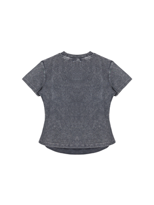 Vintage Washed Bodycon Cotton T-Shirt