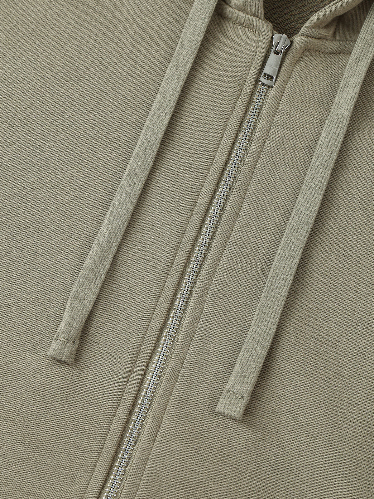 Drop-Shoulder Zip Up Hoodie