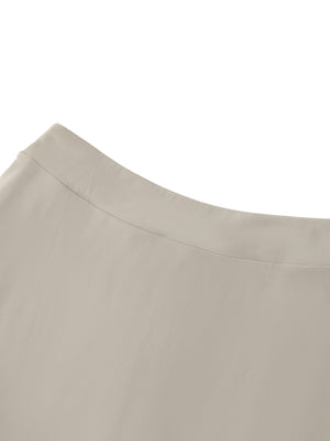 High-Waist Pocketed A-Line Skirt