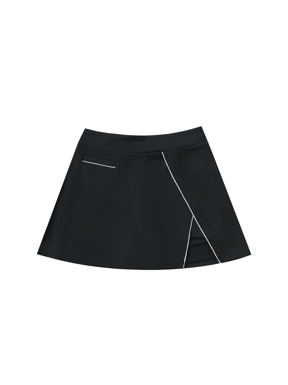 High-Waist Pocketed A-Line Skirt