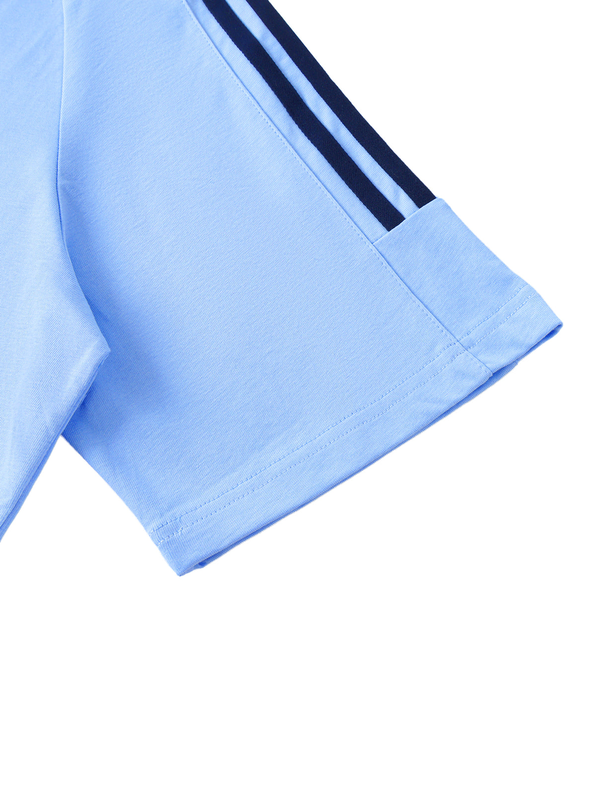 Contrast Tape Crewneck Cotton T-Shirt