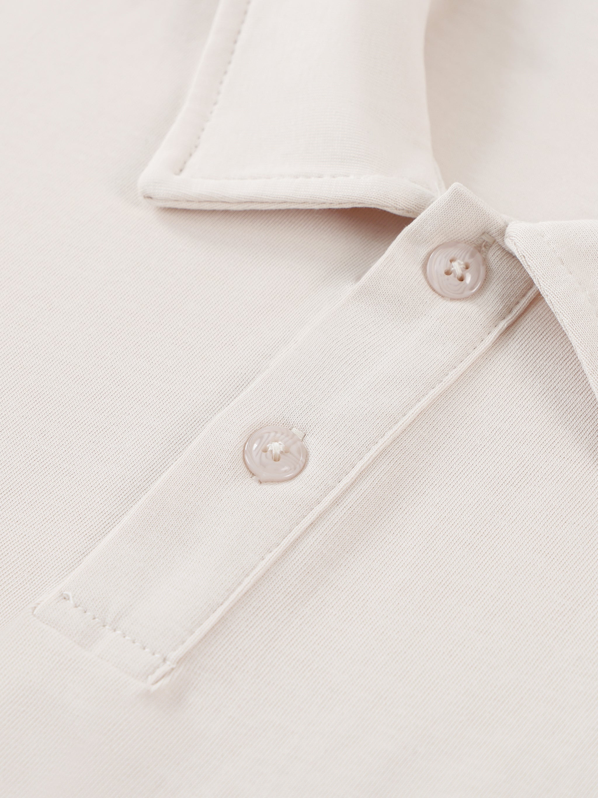 Contrast Panel Cotton Polo Shirt