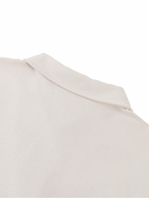 Contrast Panel Cotton Polo Shirt