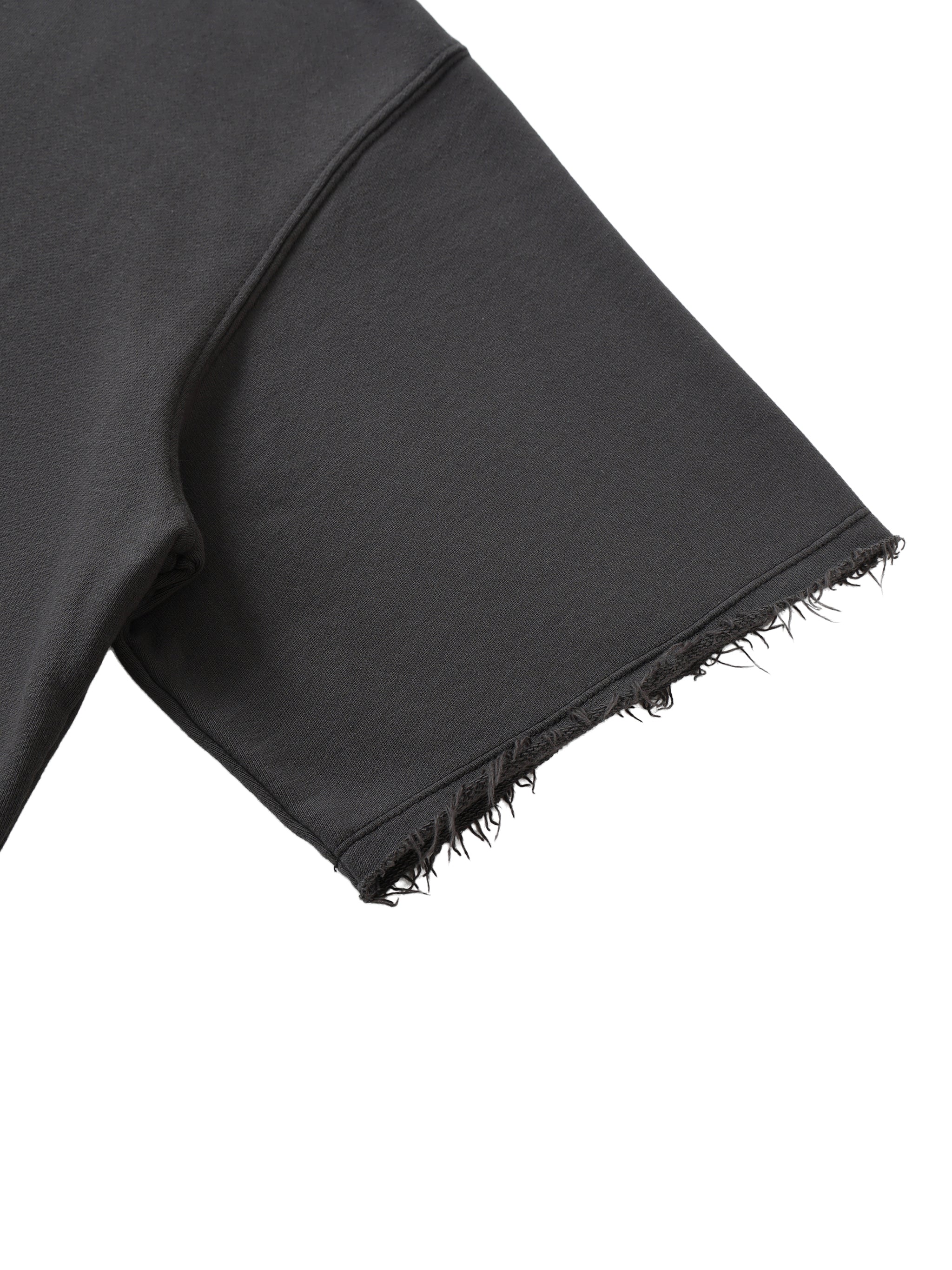 Washed Rolled Hem Half Sleeve T-Shirt