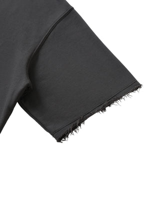 Washed Rolled Hem Half Sleeve T-Shirt