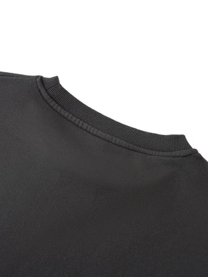 Washed Rolled Hem Half Sleeve T-Shirt