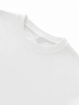 Layered Contrast Sleeve Cotton T-Shirt