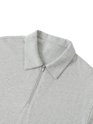 Half-Zip Cotton Polo Shirt