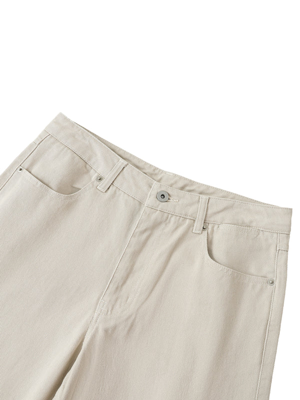 Heavyweight Cotton Straight-Fit Trousers