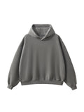 Frayed Enzyme Washed Fleece Hoodie