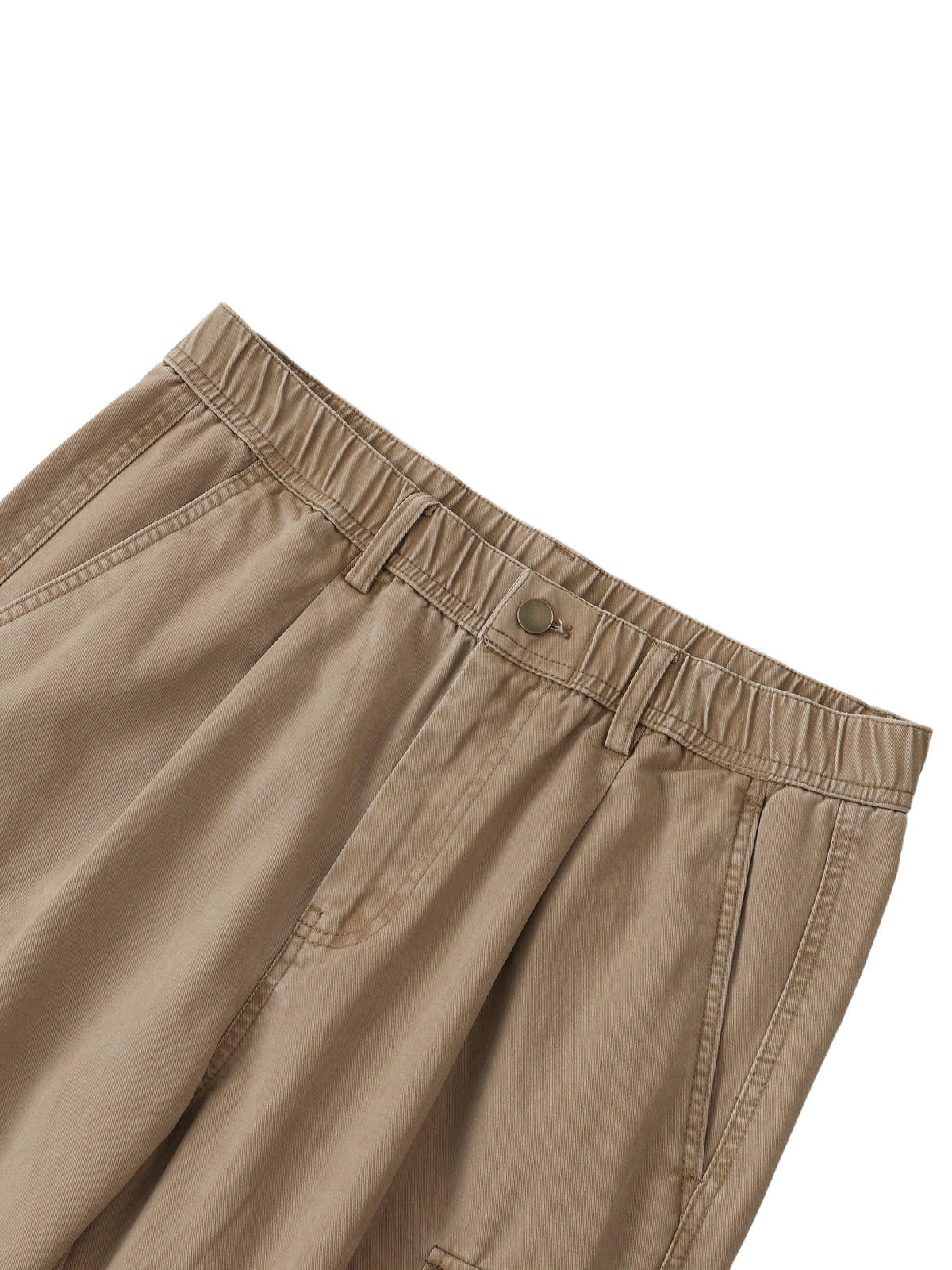 Cotton Elastic-Waist Cargo Pants