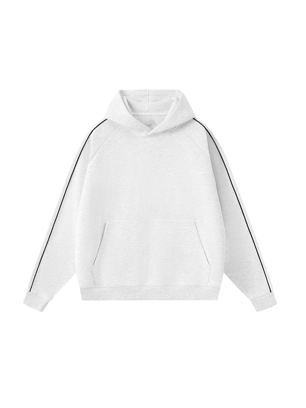 Contrast Piping Raglan Hoodie