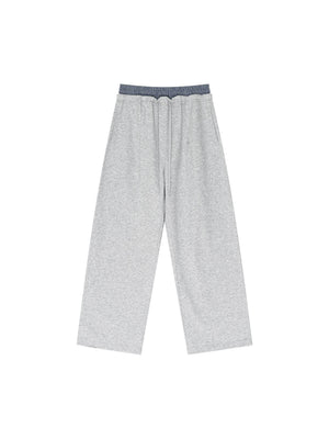 Plaid Contrast Waist Pants