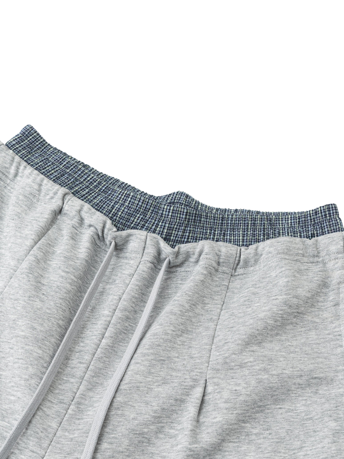 Plaid Contrast Waist Pants