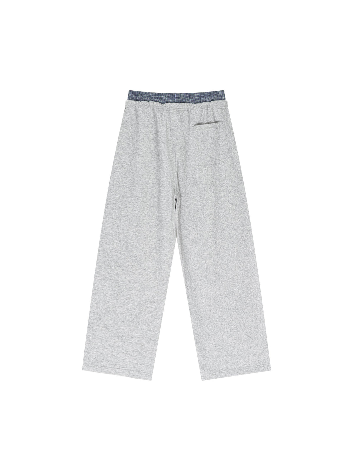 Plaid Contrast Waist Pants