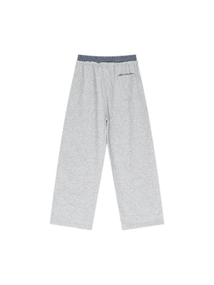 Plaid Contrast Waist Pants