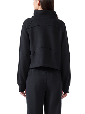 Cropped Half-Zip Sweatshirt
