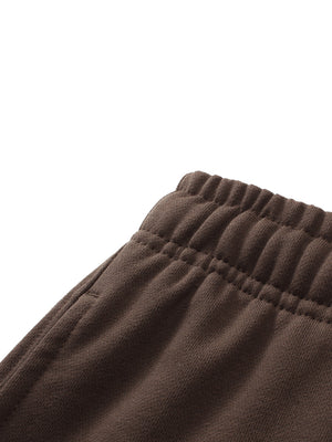 Solid Color Straight-Leg Sweatpants