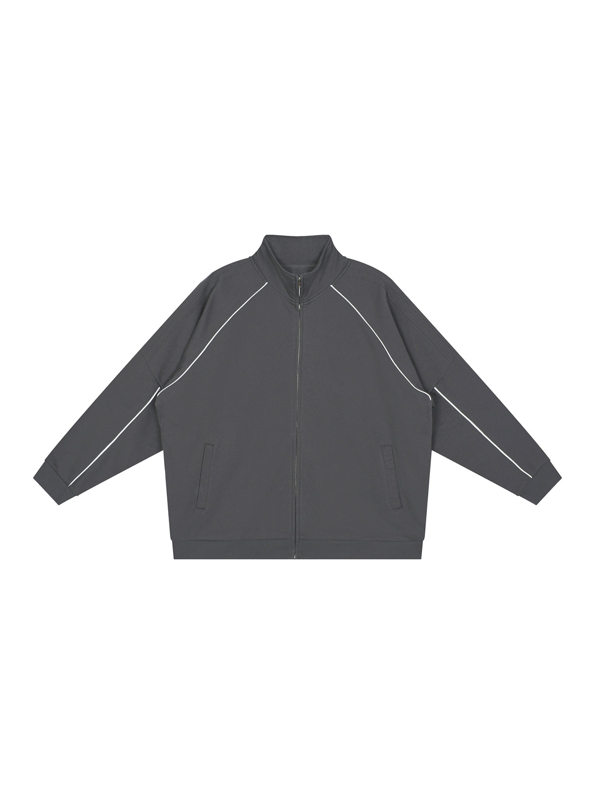 Reflection Striped Raglan Sleeve  Jacket