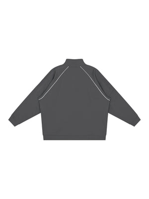 Reflection Striped Raglan Sleeve  Jacket
