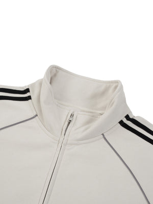 Reflection Striped Raglan Sleeve  Jacket