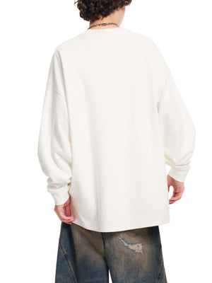 Knitted Round Neck Oversize Sweatshirt