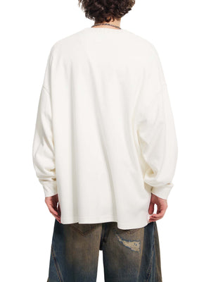 Knitted Round Neck Oversize Sweatshirt