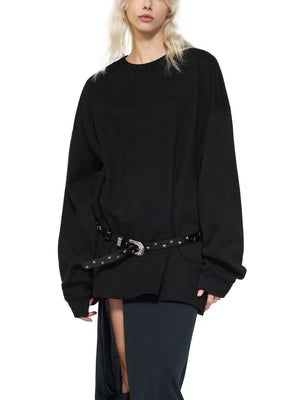 Knitted Round Neck Oversize Sweatshirt
